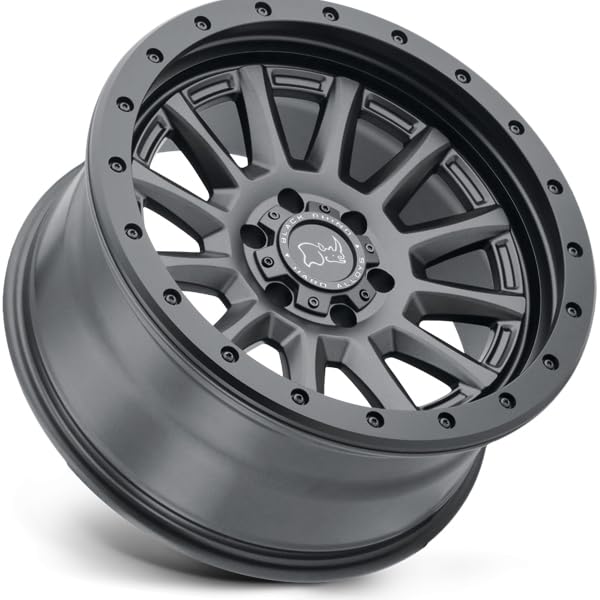 Black Rhino DUGGER Hard Alloys 17X8.5, 6X4.5, 5.14, +10mm GUN BLACK W/ BLACK ROCK GUARD - 1785DGR106114M66