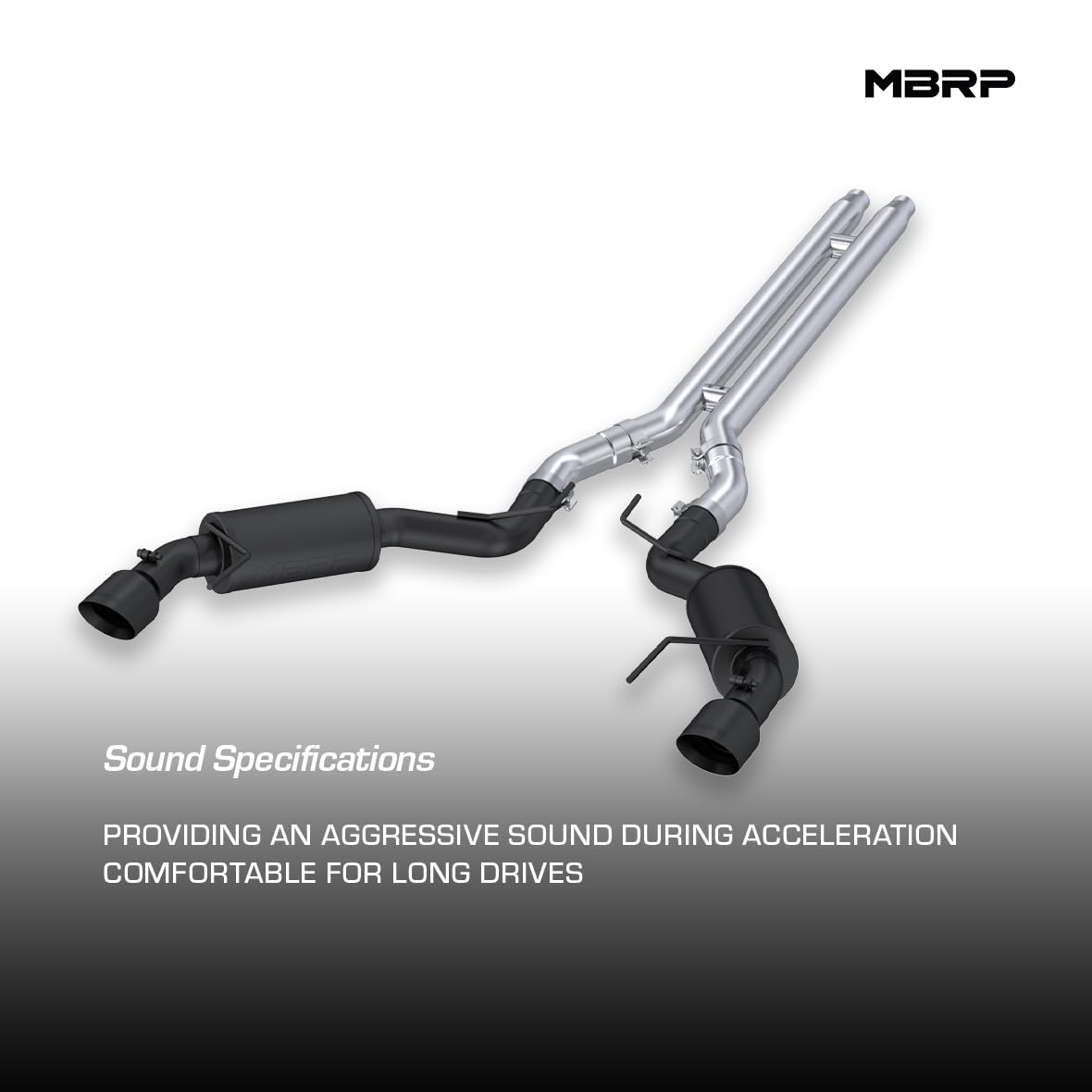 3" MBRP Cat Back, Dual Split Rear, Street Version Exhaust System with 4.5" Tips (Black Coated)