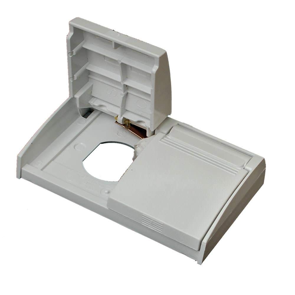 Weatherproof RV Designer E365 Snap Cover Outlet Plate, White, AC Electrical, Quantity 1