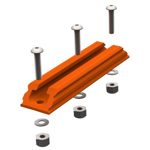 GTSL90 YakAttack GearTrac – 4" Orange | 0.9" Wide Kayak Track Mount Rail for Accessories | Polymer Surface Mount with Stainless Hardware | Made in USA Yak Attack