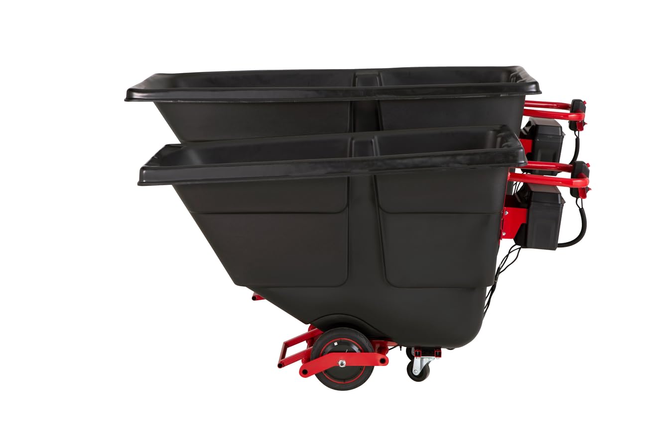 Motorized Rubbermaid Commercial Products Rotomolded Tilt Truck, 1.0 Cu. Yd.
