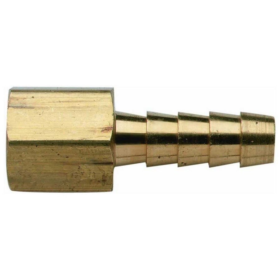 Brass Moeller Fuel Line Hose Barb (Female 1/4" NPT x 3/8")
