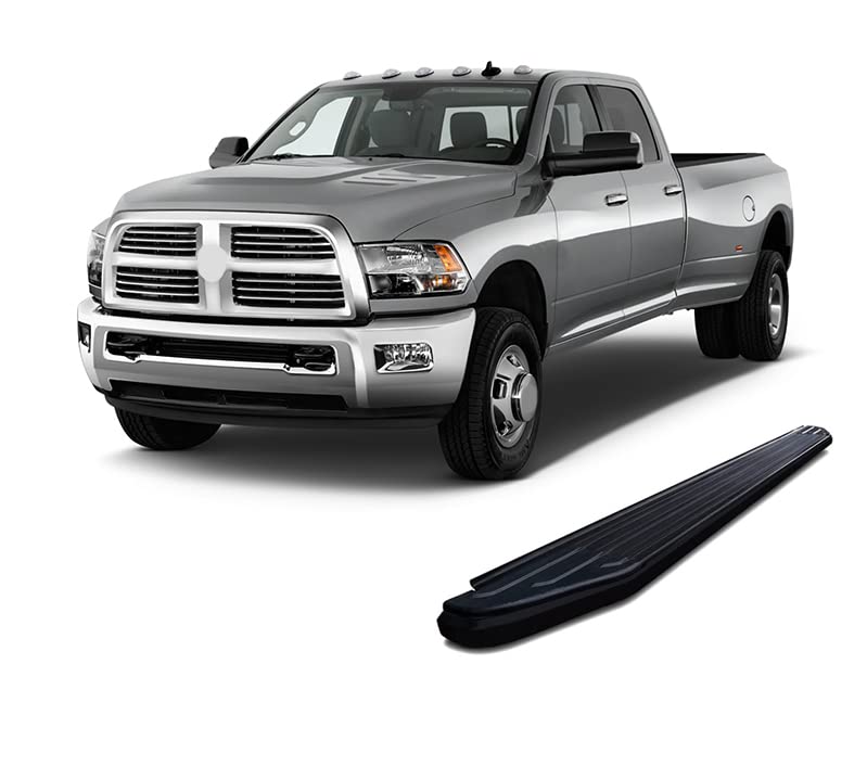 Peerless Black Horse Off Road Running Boards Compatible with 2011-2023 Ram 2500/3500|2010 Dodge Ram 2500/3500|2019-2020 Ram 1500 Classic|2011-2018 Ram 1500|2009-2010 Dodge Ram 1500-PR-R176BK