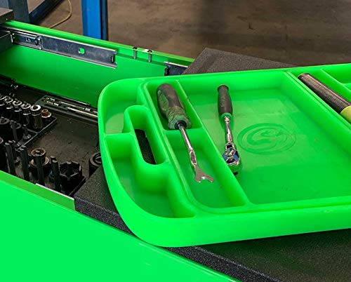 Flexible S&B Non-Slip Silicone Tool Tray | Tool Mat | Tool Organizer | Tool Holder (Large, Blue, 80-1002L)