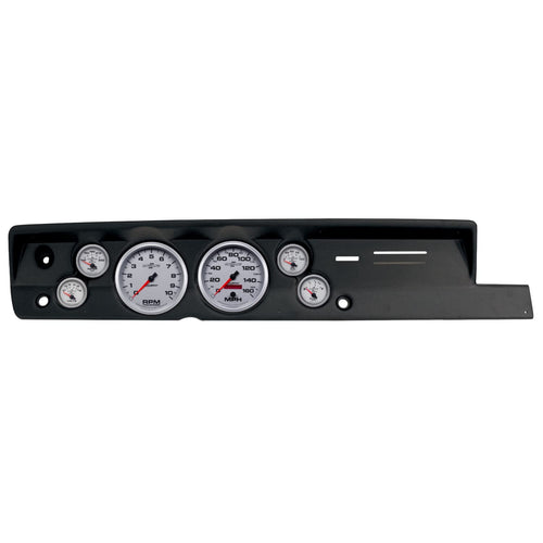 AutoMeter Dash Kit Direct Fit, (5" X2, 2 1/16" X4), Plym Cuda Heat 67-69, Ultra-Lite Ii (2118-14)