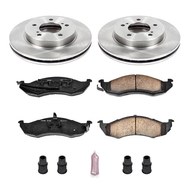 POWERSTOP Autospecialty KOE1823 Front Replacement Brake Kit-OE Brake Rotors & Ceramic Brake Pads For Mercury Villager 1993-2002, Nissan Quest 1993-2002 [Model Specific]