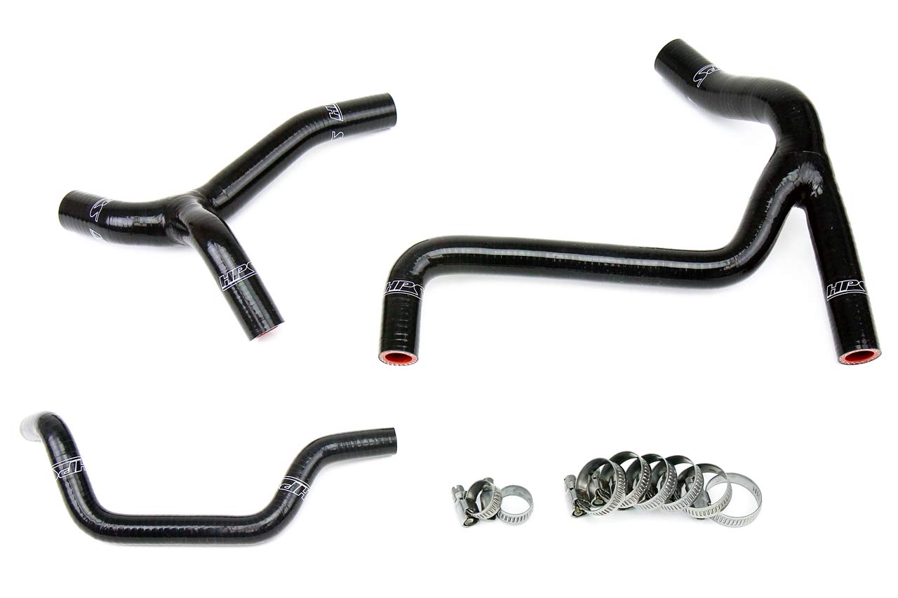 Black HPS 57-1246-BLK Silicone Radiator Coolant Hose Kit