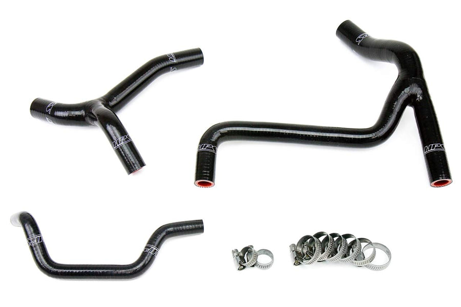 Black HPS 57-1246-BLK Silicone Radiator Coolant Hose Kit