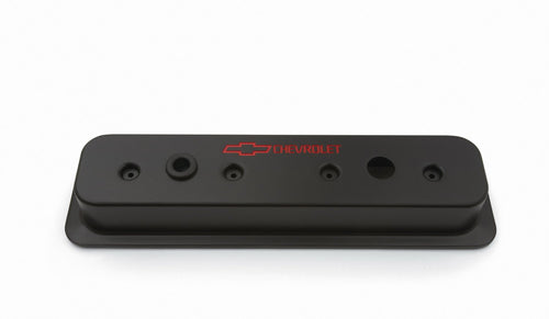 Black Proform 141-131 SBC Blk Crinkle Die Cast Center Bolt Valve Cover