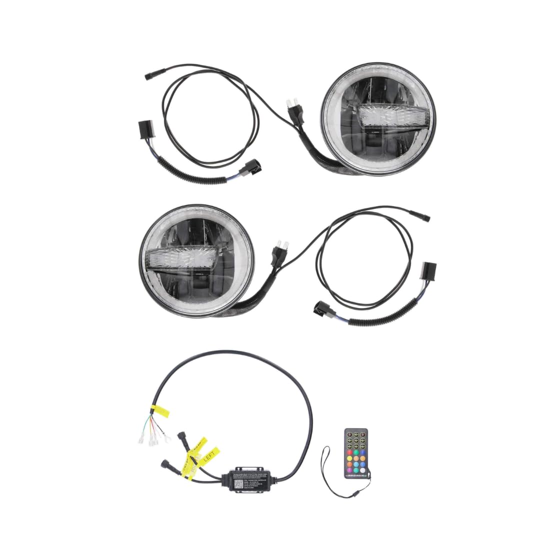 Metra - 7" LED Premium Chasing Headlights - Fits select Jeeps® (JP-709RGBKT)