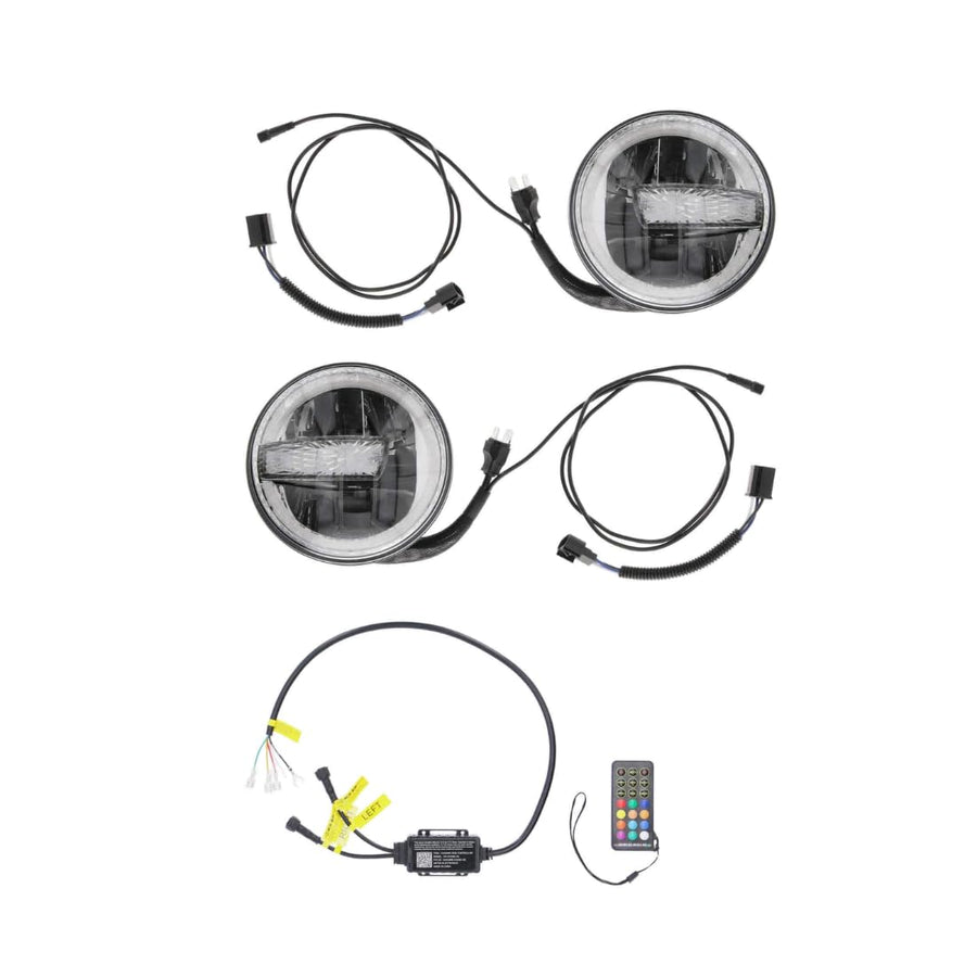 Metra - 7" LED Premium Chasing Headlights - Fits select Jeeps® (JP-709RGBKT)