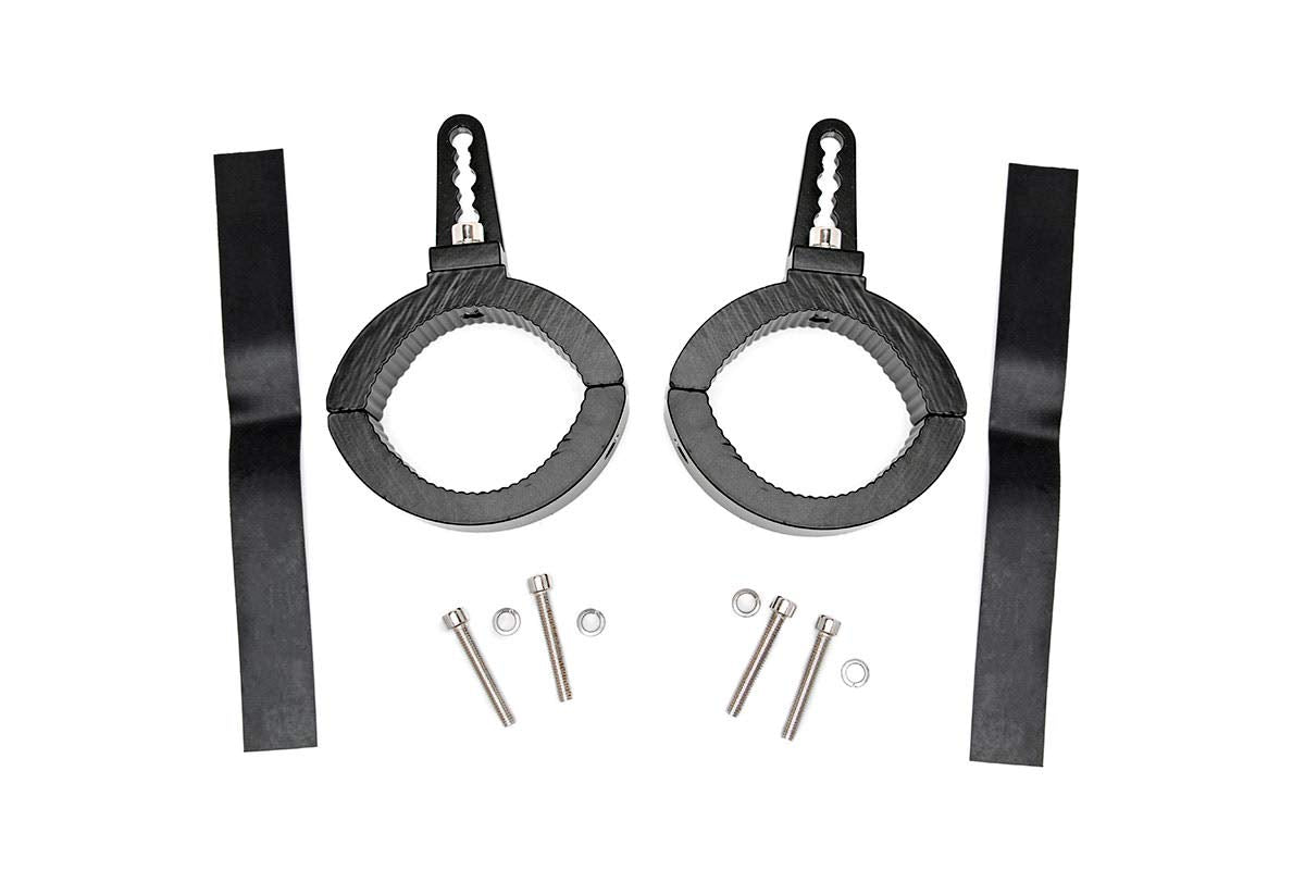 Rough Country LED Light Adjustable Clamps for 2.5-3" Roll Bars - 70172 Black