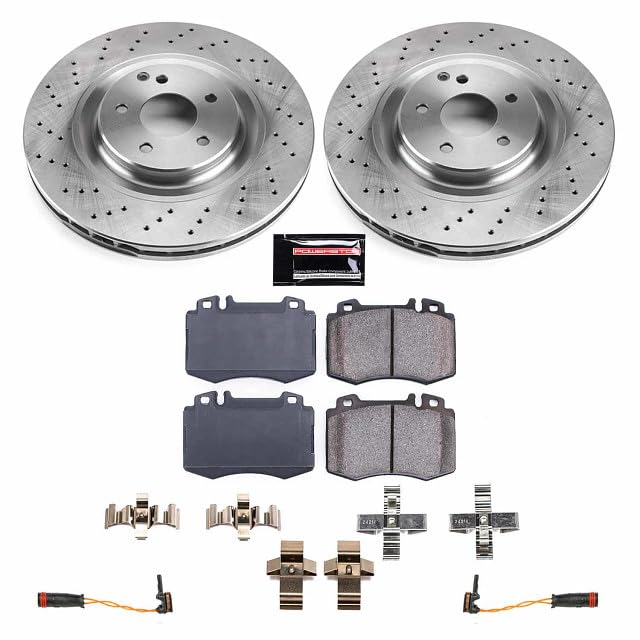 Power Stop Autospecialty KOE6205 Front Replacement Brake Kit-OE Brake Rotors & Ceramic Brake Pads For Mercedes-Benz C32 AMG 2002-2004 [Model Specific]