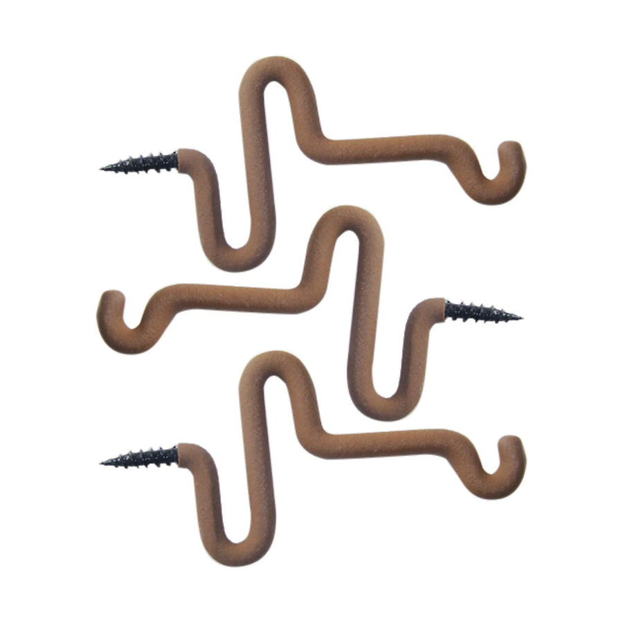 HME Accessory Extra Long Coated Hunting Hook Convenient Way to Hold Multiple Items Sharp Tip Easily Screws into Tree, 3 Pack (Bister)