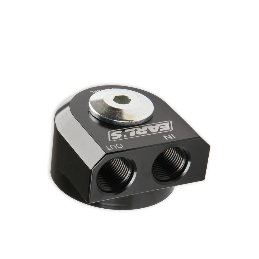 Oil Filter Adapter EARL'S PERFORMANCE PLUMBING W/90 Deg -10 Orb Port