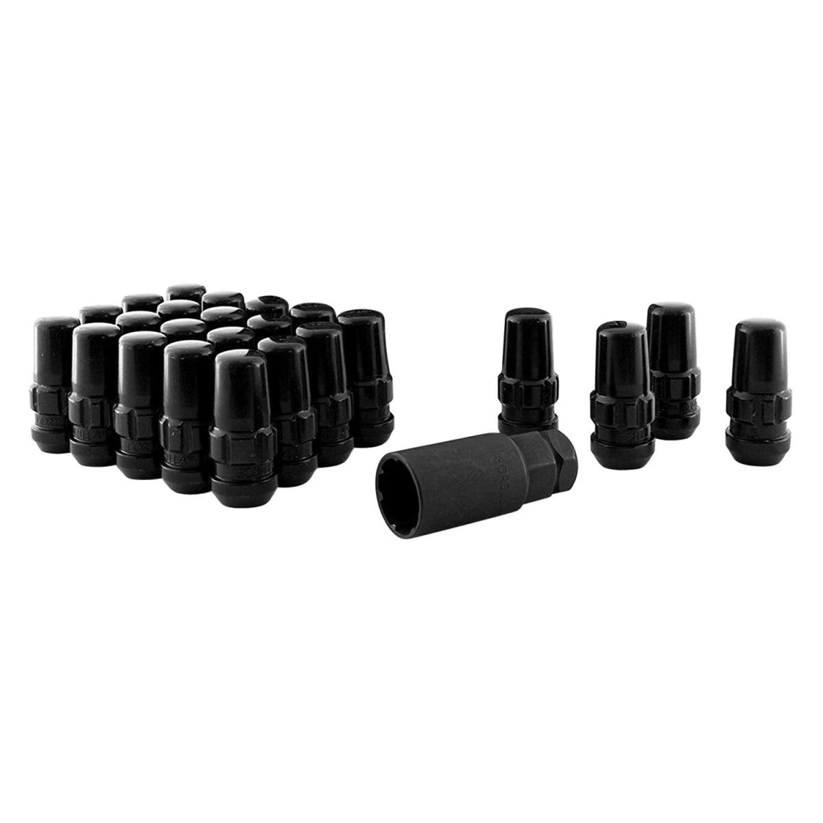 Gorilla 76644NBC Automotive Black 14mm x 1.50 Thread Size Chrome Finish Duplex Acorn Wheel Lock with 6-Lug Nut, (Pack of 24)