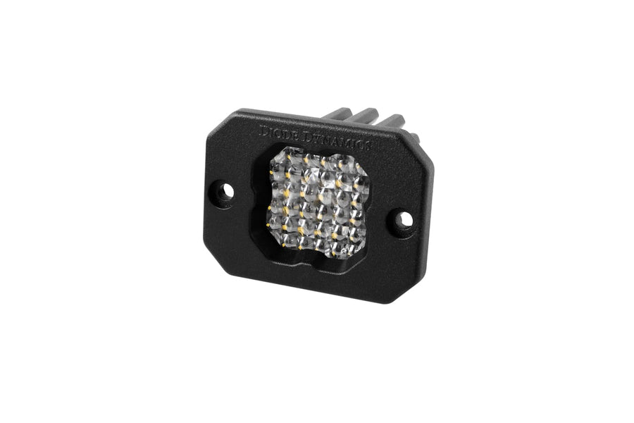 Diode Dynamics SSC1 Pro White LED Pod Flush Mount (one), Flood w/Amber Backlight
