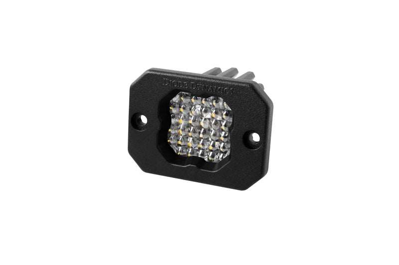 Diode Dynamics SSC1 Pro White LED Pod Flush Mount (one), Flood w/Red Backlight