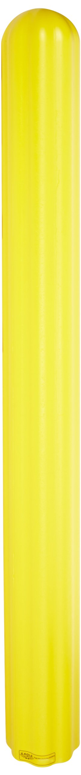 Bollard Covers Eagle for Tall 8 Inch Wide Poles - 72" Tall, Durable Fluted HDPE Plastic - Trimmable Yellow Bollard Post Sleeve for Parking Lots, Warehouses, and Loading Docks, 173872