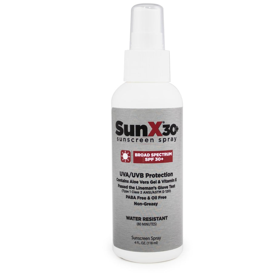 Sun X CoreTex 30+ SPF Sunscreen Spray Lotion - 4oz Pump Bottle of Paraben, Oxybenzone, Octinoxate, & Oil Free Sunscreen - No White Cast and Water Resistant Up to 80 Minutes