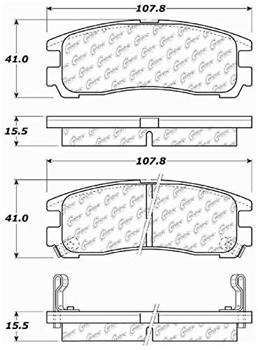 Centric PosiQuiet Ceramic Pads 105.03831 - MIT 0LR5D