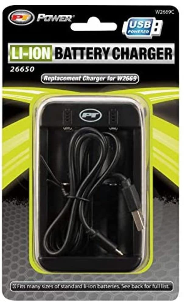 Fast and Safe Performance Tool W2669C Home and Travel Charger for Standard Lithium Ion Batteries, Compatible with Various Models