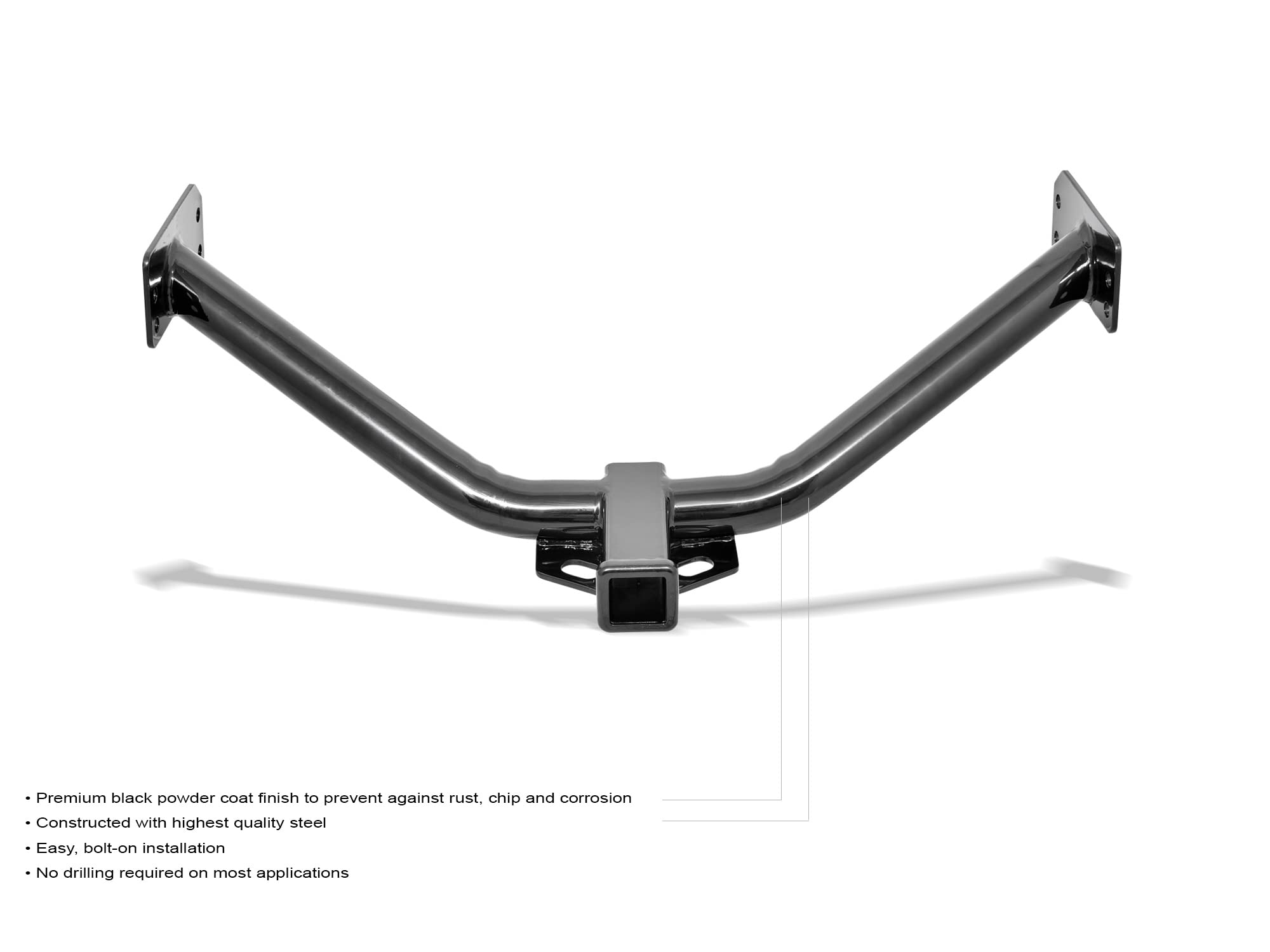 Class 3 Armordillo 7167735 Trailer Tow Hitch with 2" Receiver Tube - Black Fits 2007-2013 Acura MDX