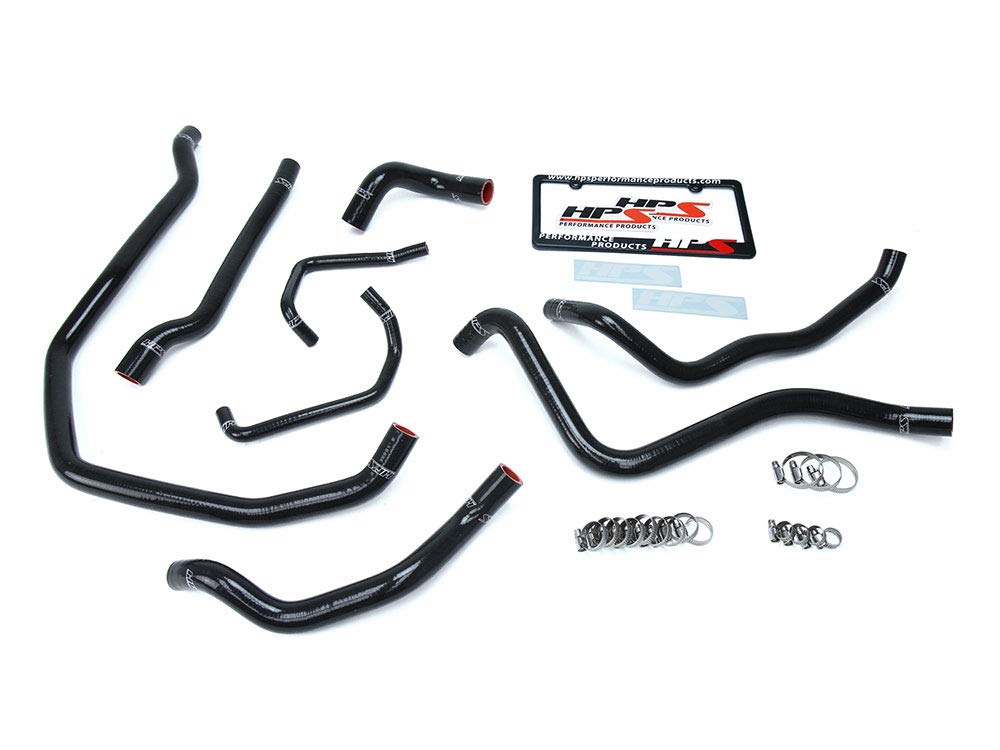Red HPS 57-1666-RED Silicone Radiator Hose Kit Coolant, 1 Pack