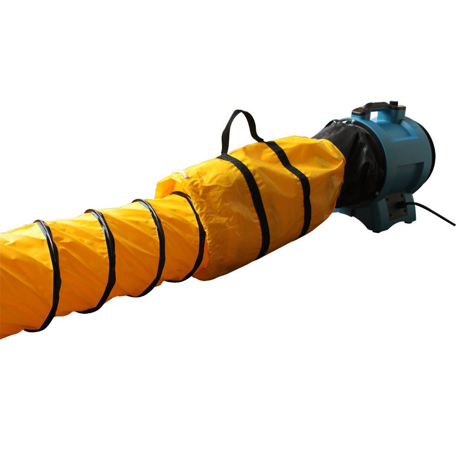 8DH15 XPOWER Extra Flexible 8" Diameter 15 Ft Ventilation Duct PVC Ducting Hose