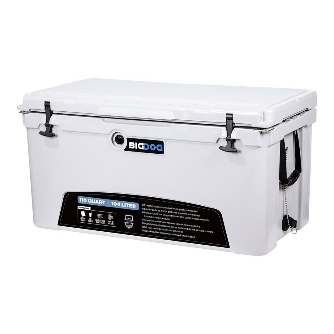 Husky BDC110 Towing 110 Quart White Plastic Ice Chest