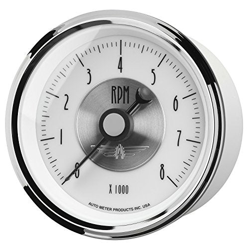 Auto Meter Prestige Pearl 3-3/8" Electric in-Dash Tachometer (0-8,000 RPM, 85.7mm)