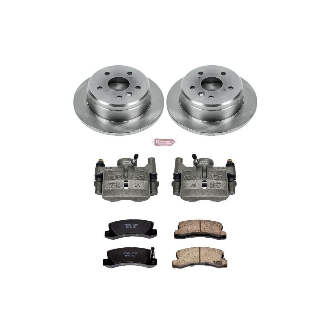 Power Stop Replacement KCOE2565 Autospeciality Rear Caliper Kit- OE Rotors, Ceramic Brake Pads, Calipers