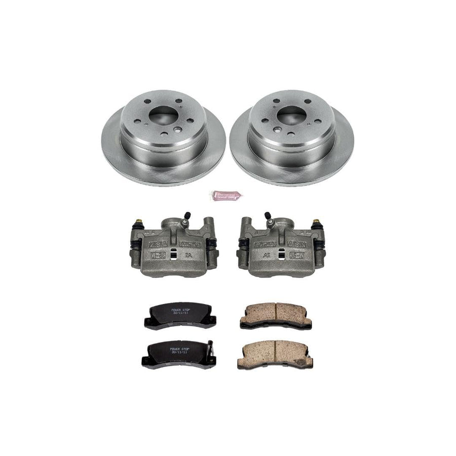 Power Stop Replacement KCOE2565 Autospeciality Rear Caliper Kit- OE Rotors, Ceramic Brake Pads, Calipers
