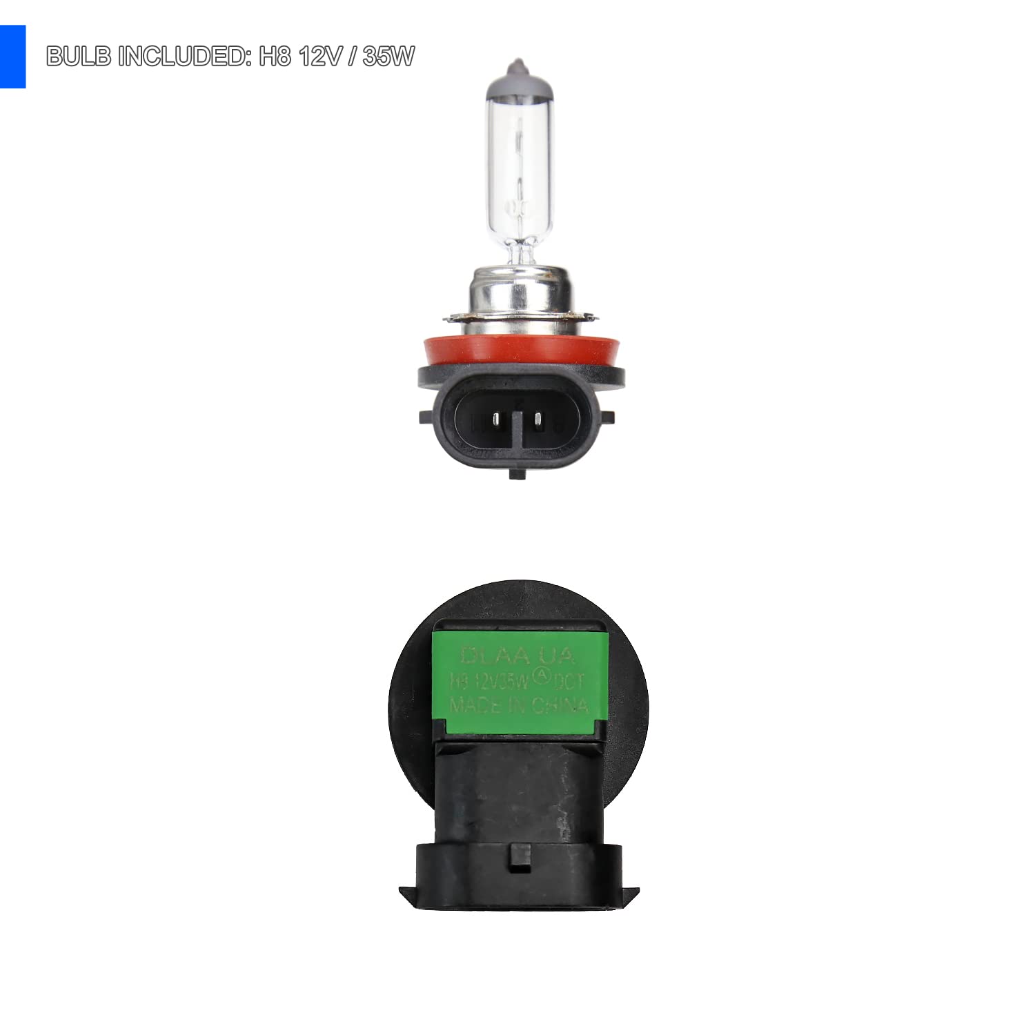 Fog Lamp Spec-D Tuning Clear Lens with OE Wiring and Switch Compatible with Nissan Versa 2020