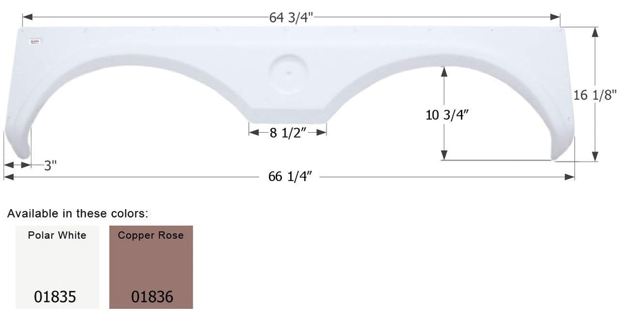 Fender Skirt ICON, Tandem, Gulf Stream, FS1835, Copper Rose Met.