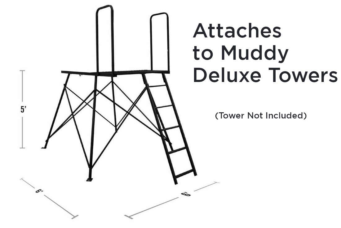 Muddy Skids Tower - Outdoor Hunting Durable Steel Construction Tree Stand Accessory for Moving Muddy Elite/Deluxe Tower Blind