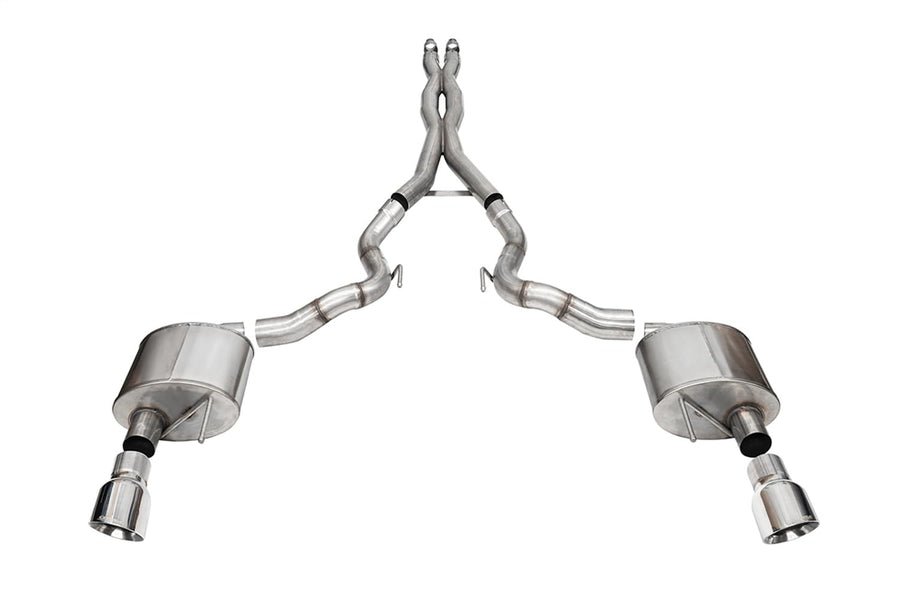 CORSA PERFORMANCE Xtreme Sport 3.0" Cat-Back 4.5" Slash Tips Mustang GT Convertible (21270)