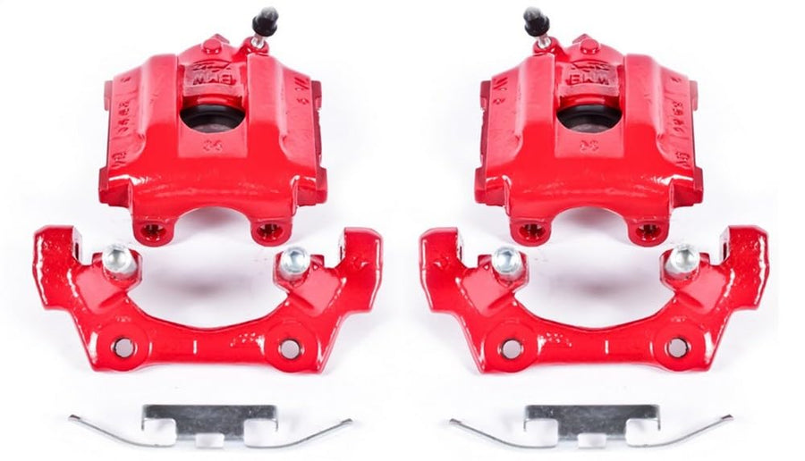 Power Stop Pair of High-Temp Red Powder Coated Rear Calipers For BMW 318i, BMW 318is, BMW 320i, BMW 323is, BMW 325i, BMW 325is, BMW 328i, BMW 328is [Model Specific]