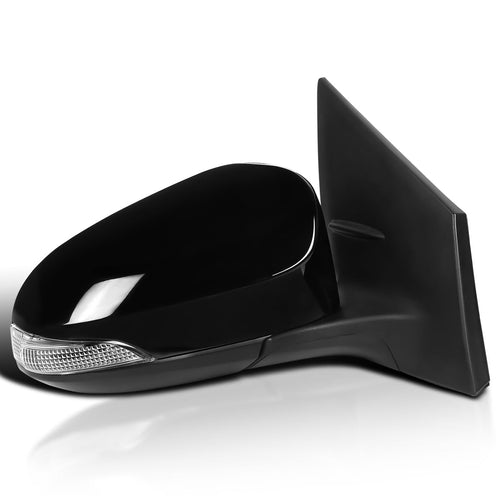 9 Pin Spec-D Tuning Glossy Black Power Fold Heated Signal Right Passenger Side Mirror Compatible with Toyota Corolla 2014-2018