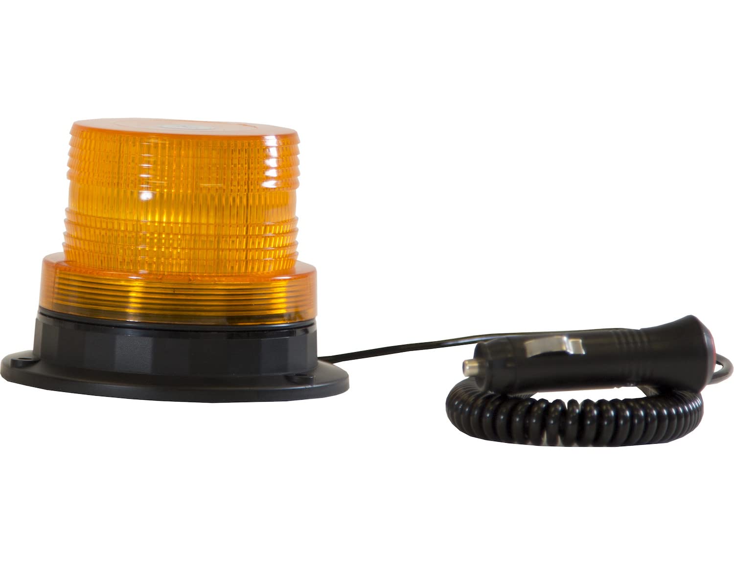 Buyers Products LED Beacon Light SL501A, 5" x 4", 10" Auxiliary Cable Lead, Magnetic & Permanent Mount, Strobe Lights for Trucks, Emergency Lights for Vehicles