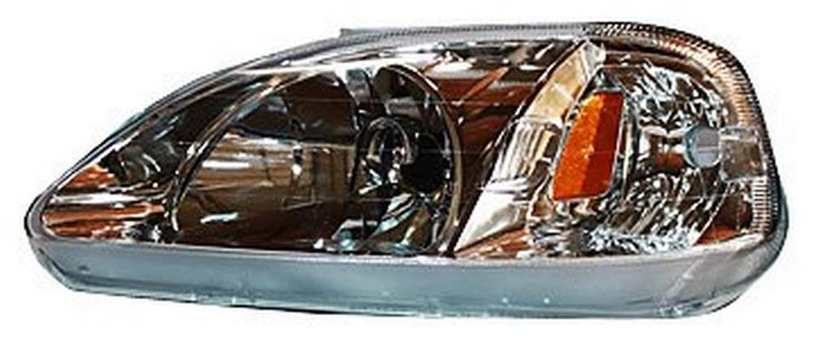 Left TYC Headlight Assembly Compatible with 1999-2000 Honda Civic