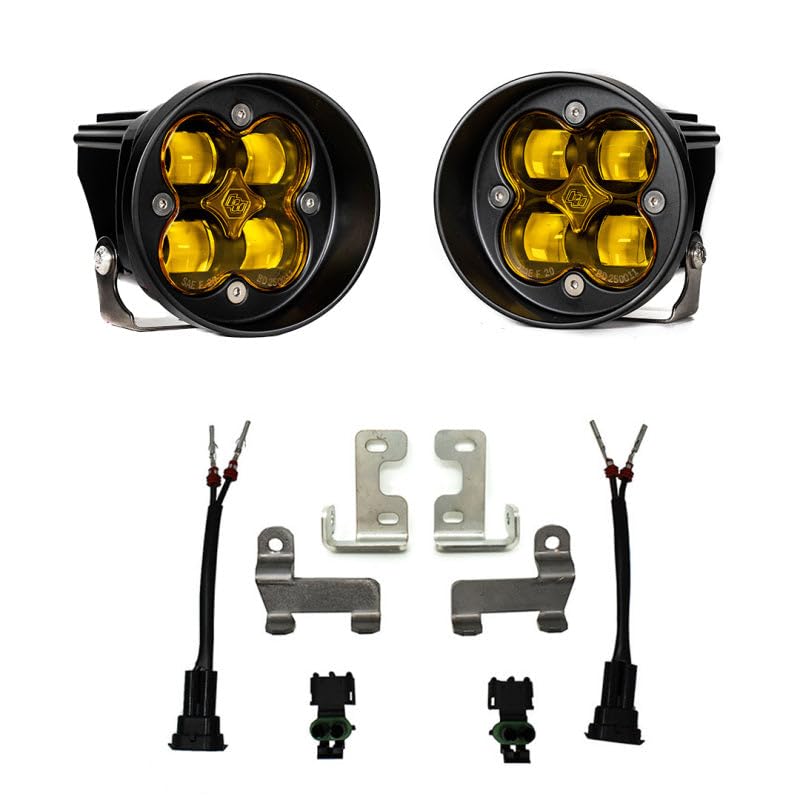 Baja Designs Fog Pocket LED Light Kit Squadron-R for Toyota 4Runner, Tacoma, Tundra, Sequoia (SAE Fog; Amber)