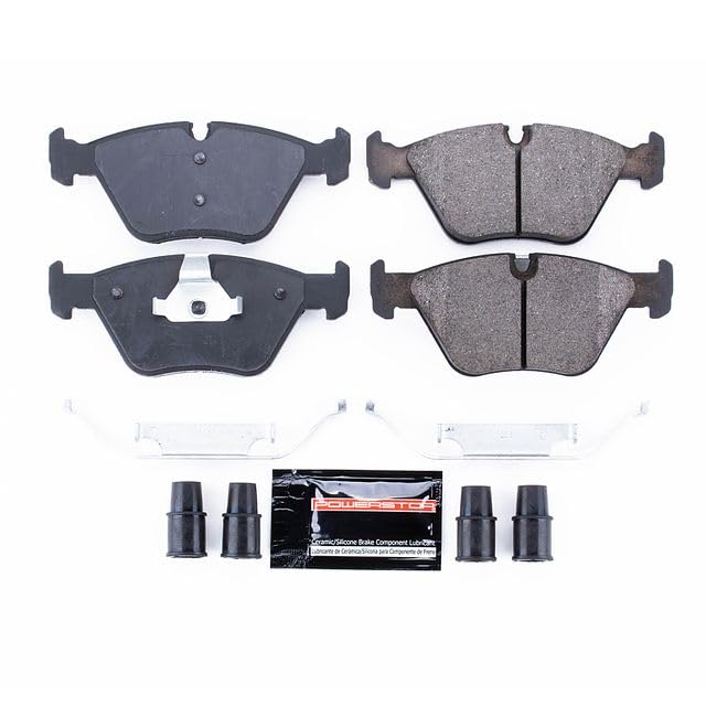 Power Stop Z23-946 Z23 Evolution Sport Carbon Fiber Infused Ceramic Brake Pads with Hardware For BMW 330Ci, BMW 330i, BMW 330xi, BMW X3, BMW Z4 [Model Specific]