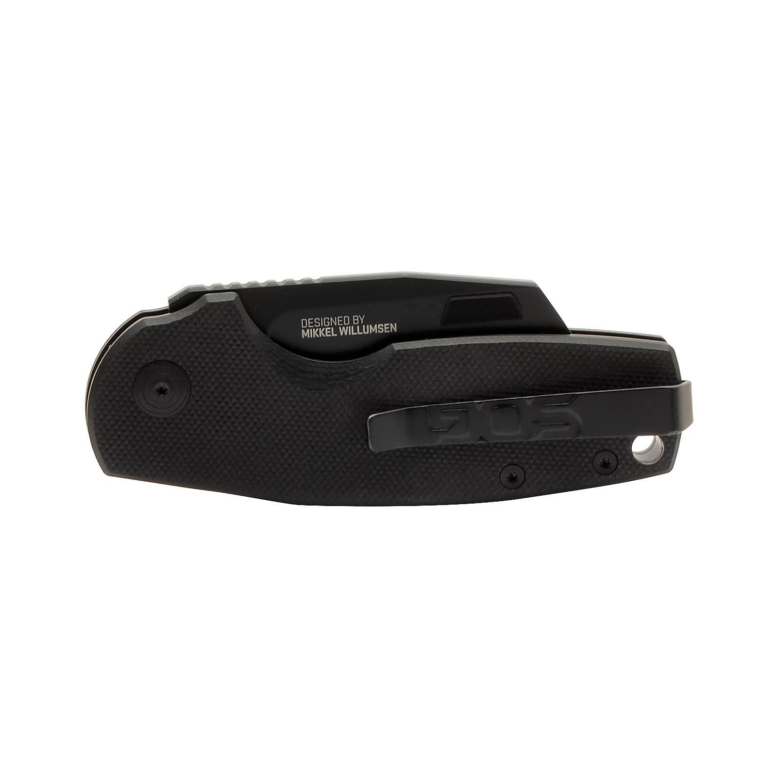 SOG Stout SJ Cleaver Pocket Daily Ambidextrous Folding Knife with Slip Joint Mechanism | G10 Handle | CRYO D2 Steel Blade, Blackout