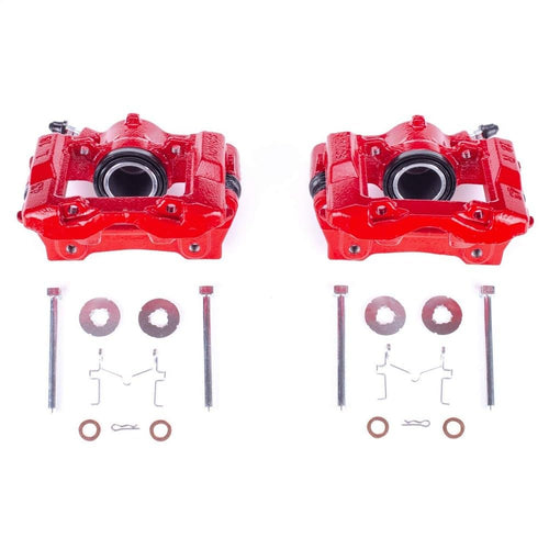 Power Stop Pair of High-Temp Red Powder Coated Rear Calipers For Lexus GS300 2006, Lexus IS250 2010-2013 [Model Specific]