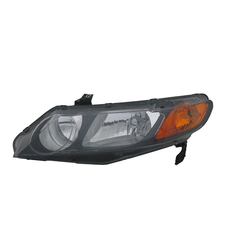 Right TYC Headlight Assembly Compatible with 2006-2008 Honda Civic