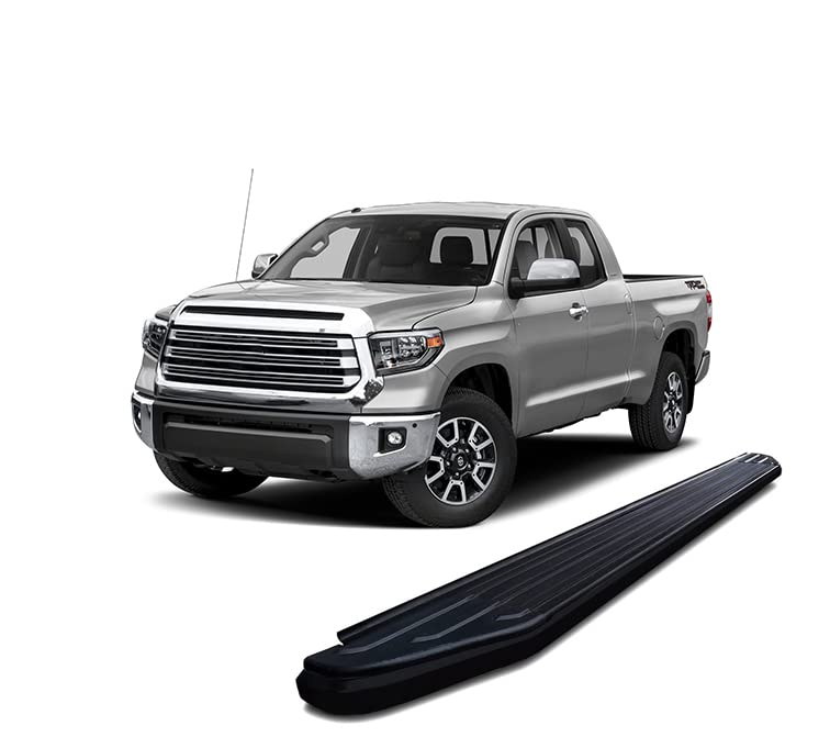 Peerless Black Horse Running Boards Compatible with 2007-2021 Toyota Tundra-PR-T685BK Black