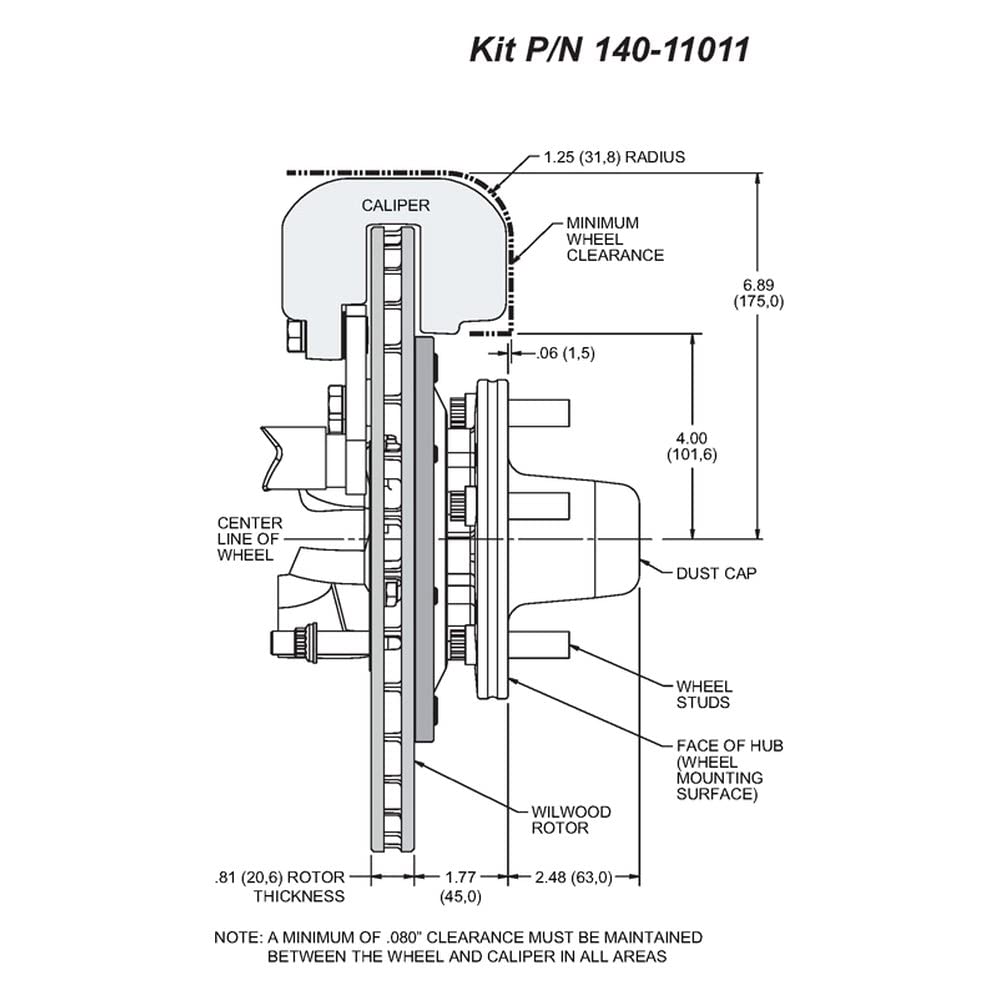 Red FDLI Front Kit,11.75"