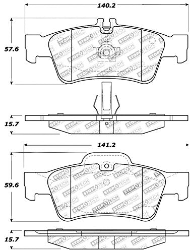 Sport Brake Pads StopTech 309.09860 with Shims and Hardware