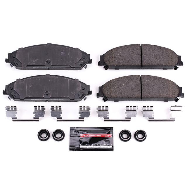 Power Stop Z23-1058 Z23 Sport Carbon Fiber Infused Ceramic Brake Pads with Hardware For 200, 300, Avenger, Caliber, Challenger, Charger, Magnum [Model Specific]